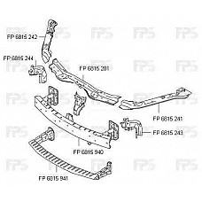 Підсилювач бампера Suzuki SX 4 06- верхня переднього (шина) (FPS). 5827080J00