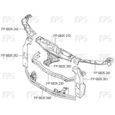 Панель передня Suzuki Grand Vitara 06- вертикальна ліва (FPS). 5816065J00