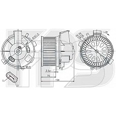 Вентилятор пічки Peugeot 206/307 (AVA) FP 20 W0251