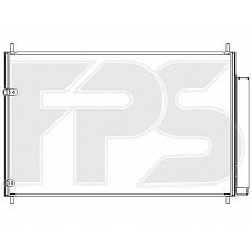 Радіатор кондиціонера (Конденсер) Toyota Auris (07-15), Toyota Avensis (09-15), Toyota Corolla (07-18) бенз.
