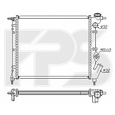 Радіатор охолодження Renault 19 (NRF) FP 56 A229