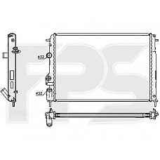 Радіатор охолодження Renault Megane 1995-1999 (КРІМ SCENIC) (FPS)