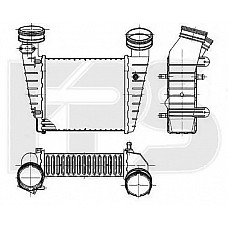 Интеркулер (кульок) Skoda Superb I / VW Passat B5 (Nissens) FP 64 T55