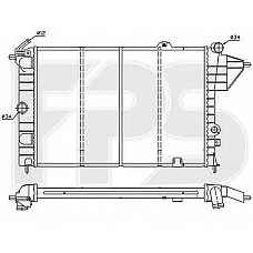 Радіатор охолодження Opel Vectra A 2.0 МКПП, без кондиціонера 1988-1995 (AVA)