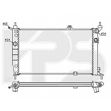 Радіатор охолодження Opel Astra F 1991-1997 (FPS)