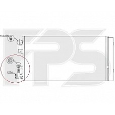 Радіатор кондиціонера (Конденсер) Renault Fluence / Megane (AVA) FP 56 K165