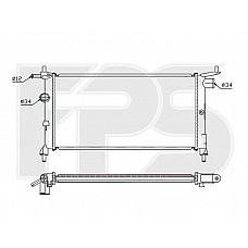 Радіатор охолодження Opel Corsa B/Combo (FPS)