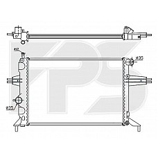 Радіатор охолодженняOpel Astra/Zafira (FPS) хутро. складання