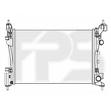 Радіатор охолодження Opel Corsa D '2007-2011 (FPS) хутро. складання