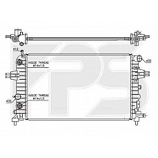 Радіатор охолодження Opel Astra H 1.4, 1.8, АКПП '03-14 (FPS) хутр. складання