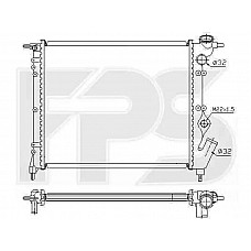 Радіатор охолодження Renault R19 1992-1995