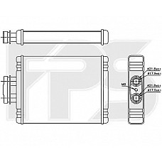 Радіатор опалювача VW Polo / Skoda Fabia / Seat Ibiza (FPS) FP 74 N175