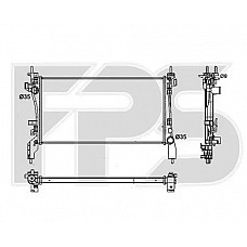 Радіатор охолодження Fiat Fiorino, Qubo, Citronen Nemo, Peugeot Bipper (08-17) (FPS)