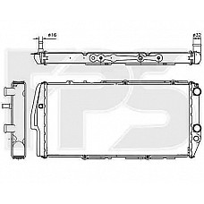 Радіатор охолодження Audi 100/200 1982-1991 (FPS)