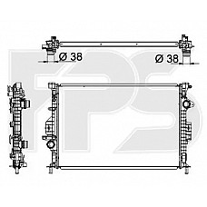 Радіатор охолодження Ford Mondeo IV, S-Max, Volvo CX60 + АКПП (FPS)