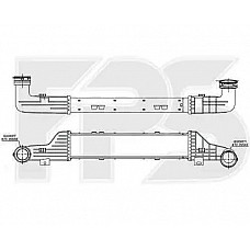 Интеркулер (кульок) Mercedes E-Class W210 (99-02) 3.2 CDi (NRF)