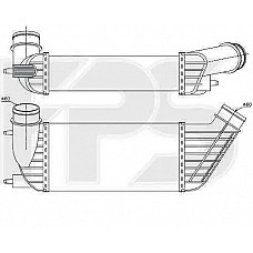 Интеркулер (кульок) Citroen / Peugeot (NRF) FP 54 T67