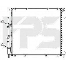 Радіатор охолодження Renault Kangoo 1.9D (97-09)) (FPS)