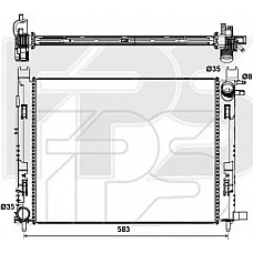 Радіатор охолодження Renault Duster / Logan (AVA) FP 56 A120