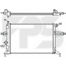 Радіатор охолодження Opel Astra / Zafira (FPS) хутро. збірка