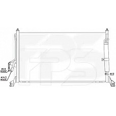 Радіатор кондиціонера (Конденсер) Infiniti FX 35/45 (Nissens) FP 50 K438