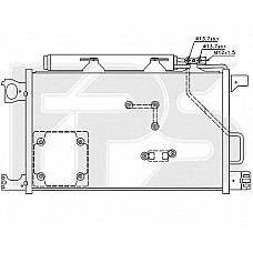 Радіатор кондиціонера (Конденсер) Mercedes-Benz C-class W203 (Nissens) FP 46 K412