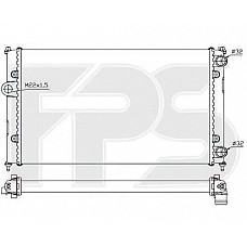 Радіатор охолодження Seat Cordoba / VW Caddy II (FPS) хутро. збірка