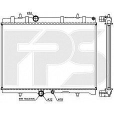 Радіатор охолодження Peugeot 407 (NRF) FP 54 A348