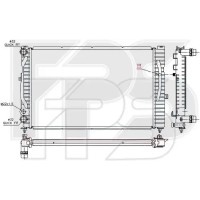 Радіатор охолодження Audi A4 / A6 // Skoda Superb I // VW Passat B5 (AVA) FP 12 A404