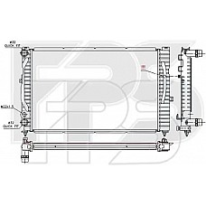 Радіатор охолодження Audi A4 / A6 // Skoda Superb I // VW Passat B5 (AVA) FP 12 A404