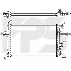 Радіатор охолодження Opel Astra G '1998-2009 (FPS) хутро. збірка