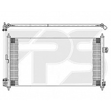 Радіатор кондиціонера (Конденсер) Nissan X-Trail T30 (AVA) FP 50 K350