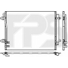 Радіатор кондиціонера (Конденсер) VW Passat B6 / CC (AVA) FP 74 K986