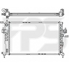Радіатор охолодження Opel Corsa C / Combo (FPS) хутро. збірка