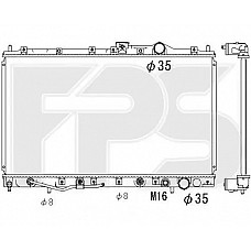Радіатор охолодження Mitsubishi Galant V (AVA) FP 48 A1353