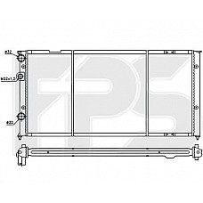 Радіатор охолодження VW Passat B4 (FPS) хутро. збірка