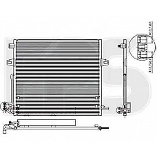 Радіатор кондиціонера (Конденсер) Mercedes 164 2005-2011 (ML-CLASS) SUV (NRF)