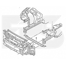 Панель передня (телевізор) нижня (балка під радіатор) VW Touareg '10 -14 (FPS).