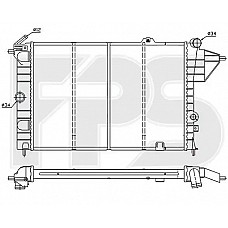 Радіатор охолодження Opel Vectra A 1.8, 2.0 МКПП, без кондиціонера 1988-1995 (FPS)