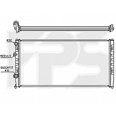 Радіатор охолодження VW Passat (FPS) хутро. збірка
