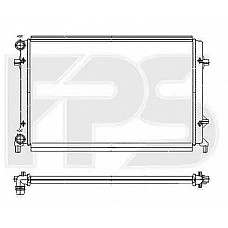 Радіатор охолодження Skoda Octaia A5 2.0 бенз (FPS)