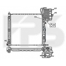 Радіатор охолодження Mercedes Vito 638 (96-02) 2.0 CDi, 2.2 CDi МКПП, конд. (Nissens)