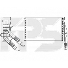 Радіатор опалювача Renault Kangoo I 97- (FPS)