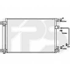 Радіатор кондиціонера (Конденсер) Subaru Tribeca B9 2005-2007 (FPS)