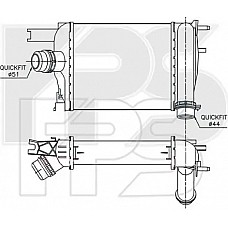 Интеркулер (кульок) Renault Captur / Logan / Dokker (NRF) FP 56 T01