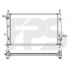 Радіатор охолодження Ford Mondeo I (93-96), Mondeo II (97-00) з МКПП (FPS)