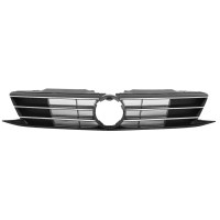 Грати радіаторні VW Jetta VI 15-18 чорні, з хром молдингами (Signeda) 5C6853651AJ