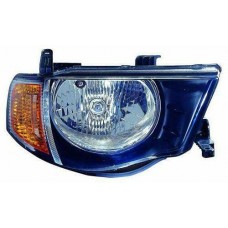 Фара правая Mitsubishi L 200 05- електрокоректор жовтий поворот (DEPO). 214-1180R-LD-EM