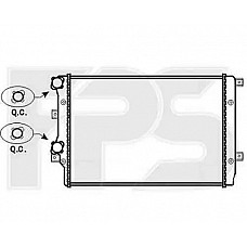 Радіатор охолодження Seat Altea 2004- (FPS)