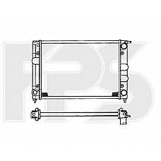 Радіатор охолодження VW Golf II 1983-1991 - 1.6 бенз, без кондиціонера (FPS)